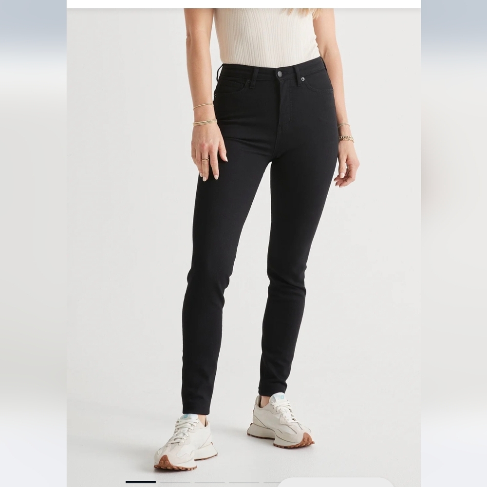 DU/ER dark grey skinny jeans